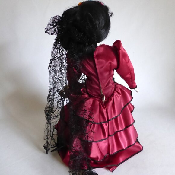 OOAK 16” GOTHIC DAY OF THE DEAD MUSIC BOX SPIDER DOLL PROP ODDITY - Picture 6 of 16